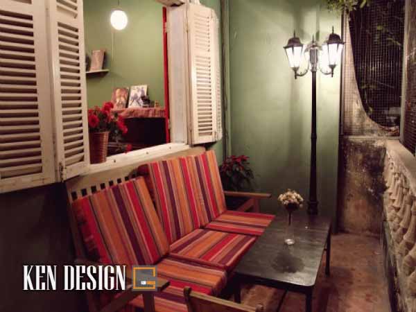 thiết kế quán cafe phong cách vintage 